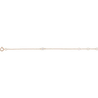14K Rose Imitation Amethyst Youth Birthstone 4 1/2-5 1/2" Bracelet 2