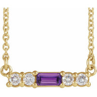 14K Yellow Amethyst & 1/5 CTW Diamond 16" Necklace 1