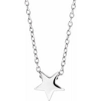 Sterling Silver Star 16-18" Necklace 1
