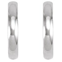 Platinum 17.5 mm Hinged Huggie Hoop Earrings