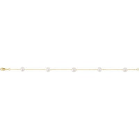 14K Yellow Pearl Station 7" Bracelet 2