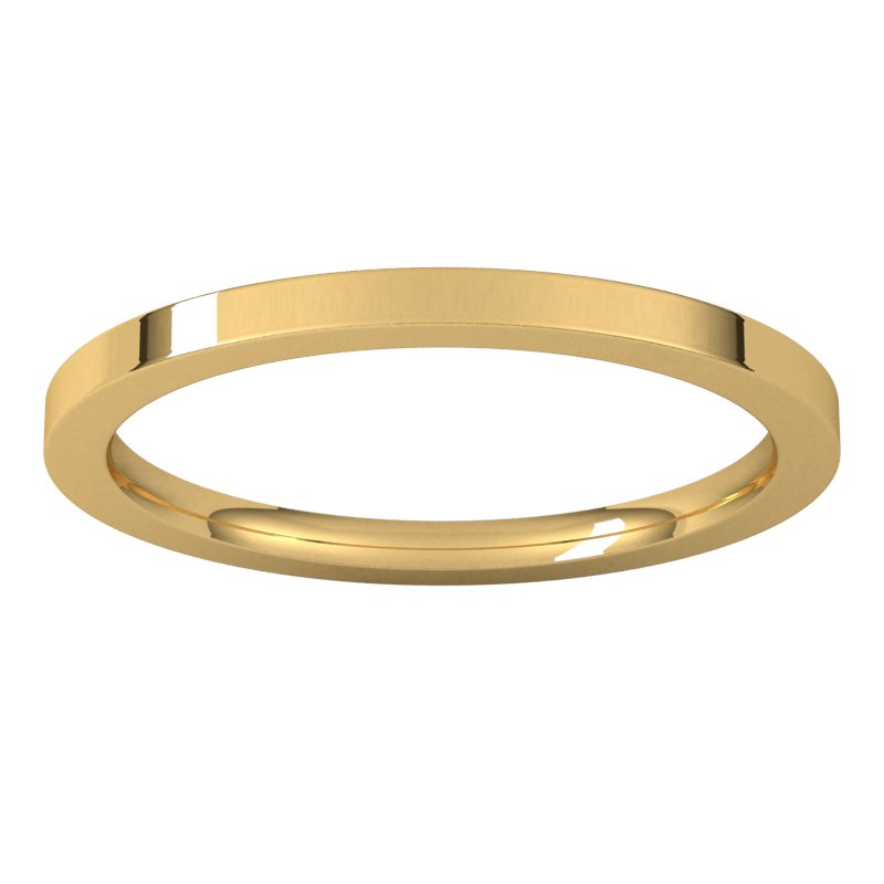 14K Yellow 1.5 mm Flat Comfort Fit Band Size 7