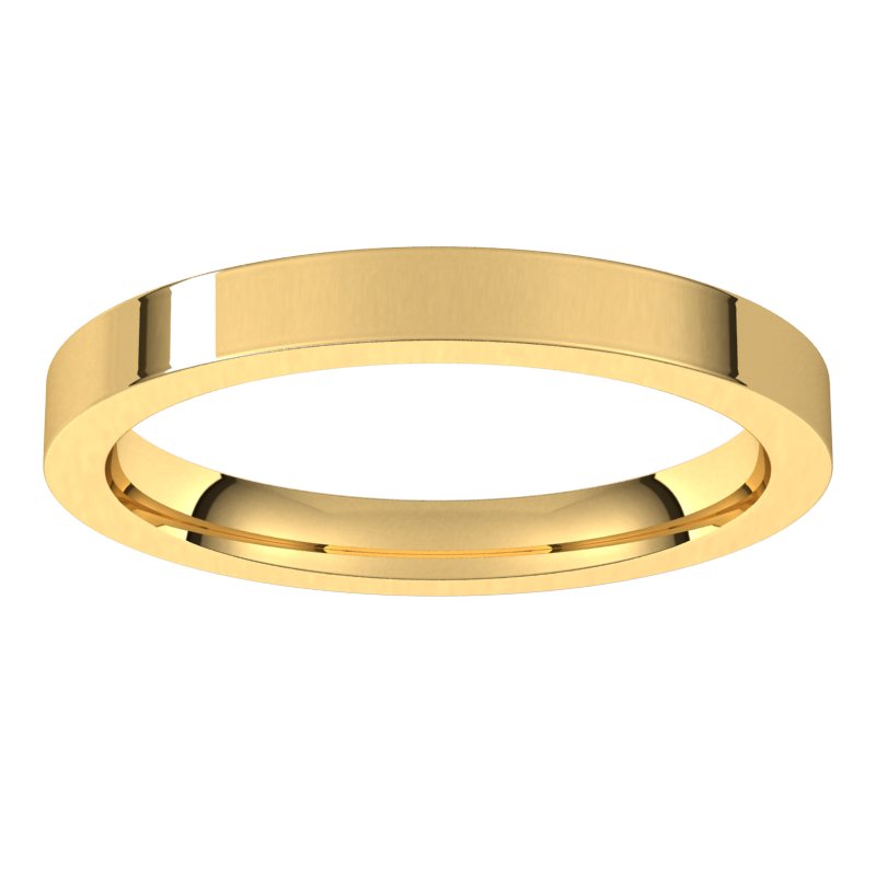 14K Yellow 2.5 mm Flat Comfort Fit Band Size 6.5