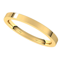 14K Yellow 2 mm Flat Comfort Fit Band Size 13.5