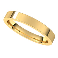 14K Yellow 3 mm Flat Comfort Fit Band Size 7