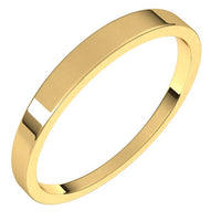 10K Yellow Gold 2.5 mm Flat Tapered Wedding Band 1