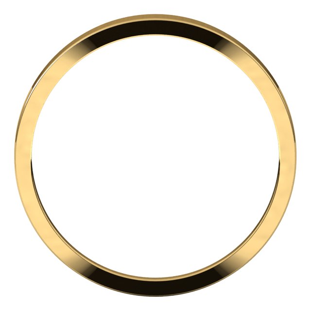 10K Yellow Gold 2.5 mm Flat Tapered Wedding Band 2