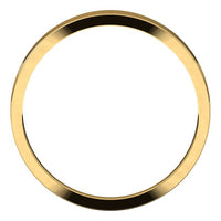 14K Yellow Gold 3 mm Flat Tapered Wedding Band 2