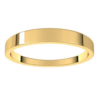 14K Yellow Gold 3 mm Flat Tapered Wedding Band 3