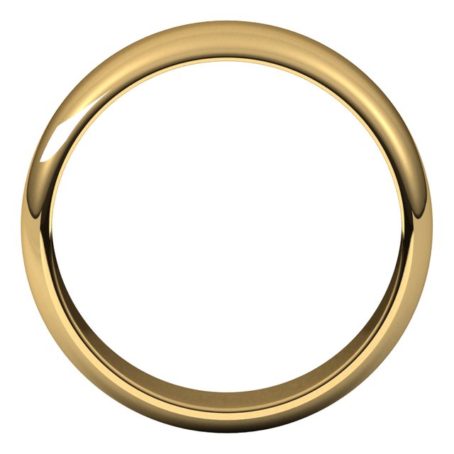 18K Yellow Gold 6 mm Half Round Wedding Band 2