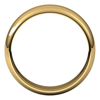 18K Yellow Gold 6 mm Half Round Wedding Band 2