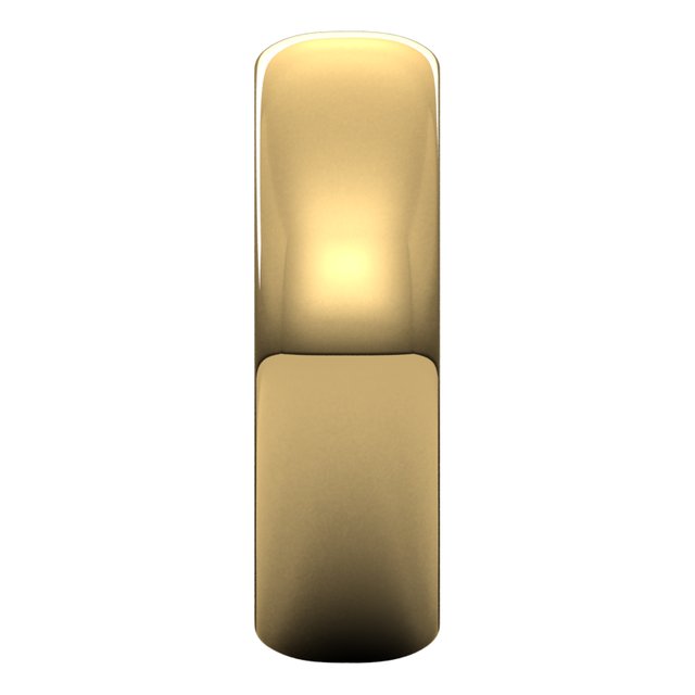 18K Yellow Gold 6 mm Half Round Wedding Band 4