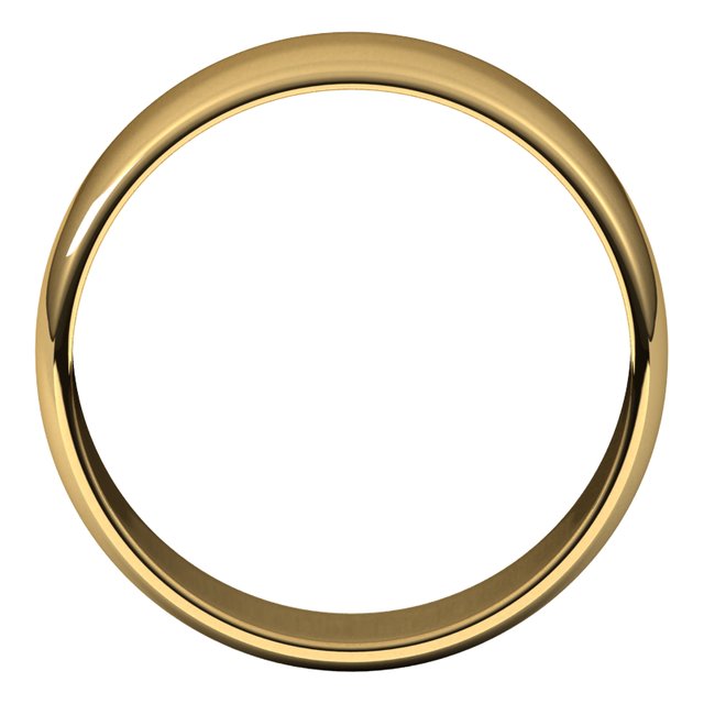 18K Yellow Gold 7 mm Half Round Light Wedding Band 2