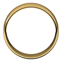 18K Yellow Gold 7 mm Half Round Light Wedding Band 2