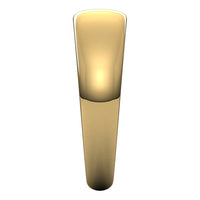 14K Yellow Gold 6 mm Half Round Tapered Wedding Band 4