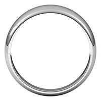 Sterling Silver 7 mm Half Round Tapered Wedding Band 2