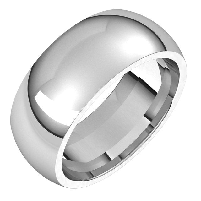 Sterling Silver 8 mm Half Round Comfort Fit Wedding Band 1