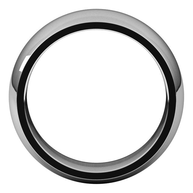 Sterling Silver 8 mm Half Round Comfort Fit Wedding Band 2