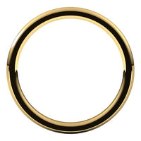 14K Yellow Gold 2 mm Half Round Edge Comfort Fit Wedding Band 2