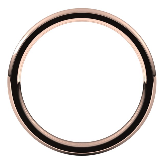 18K Rose Gold 2 mm Half Round Edge Comfort Fit Wedding Band 2