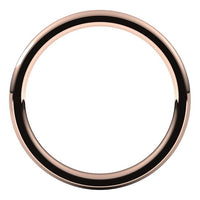 18K Rose Gold 2 mm Half Round Edge Comfort Fit Wedding Band 2