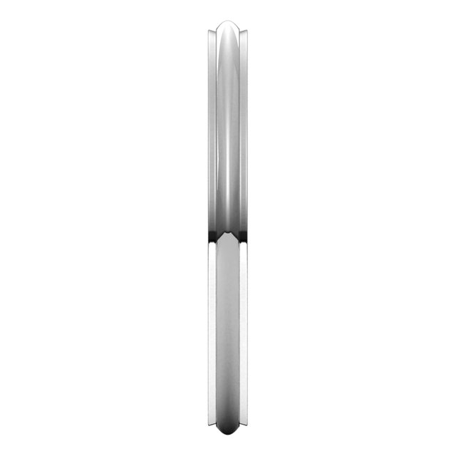Sterling Silver 2 mm Half Round Edge Comfort Fit Wedding Band 4