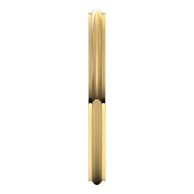 14K Yellow Gold 2 mm Half Round Edge Comfort Fit Wedding Band 4