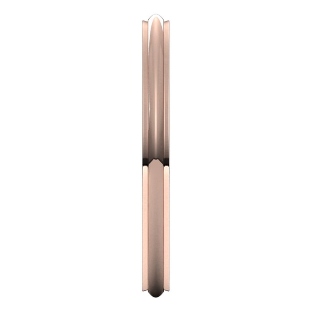 18K Rose Gold 2 mm Half Round Edge Comfort Fit Wedding Band 4