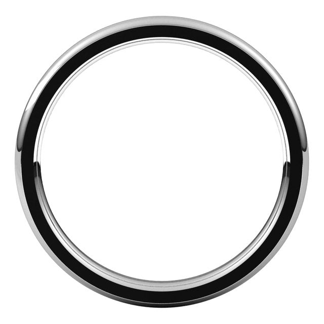 18K White Gold 2.5 mm Half Round Edge Comfort Fit Wedding Band 2