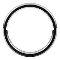 18K White Gold 2.5 mm Half Round Edge Comfort Fit Wedding Band 2