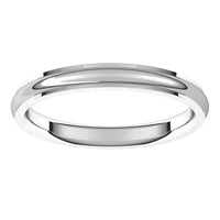 Sterling Silver 2.5 mm Half Round Edge Comfort Fit Wedding Band 3