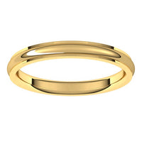 10K Yellow Gold 2.5 mm Half Round Edge Comfort Fit Wedding Band 3