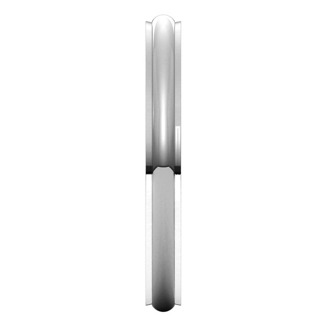 18K White Gold 2.5 mm Half Round Edge Comfort Fit Wedding Band 4