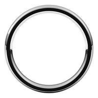 18K White Gold 3 mm Half Round Edge Comfort Fit Wedding Band 2