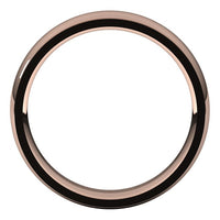 14K Rose Gold 5 mm Half Round Edge Comfort Fit Wedding Band 2