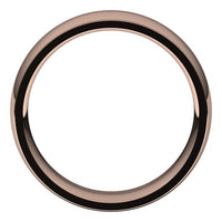 14K Rose Gold 7 mm Half Round Edge Comfort Fit Wedding Band 2