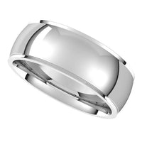 Sterling Silver 7 mm Half Round Edge Comfort Fit Wedding Band 5