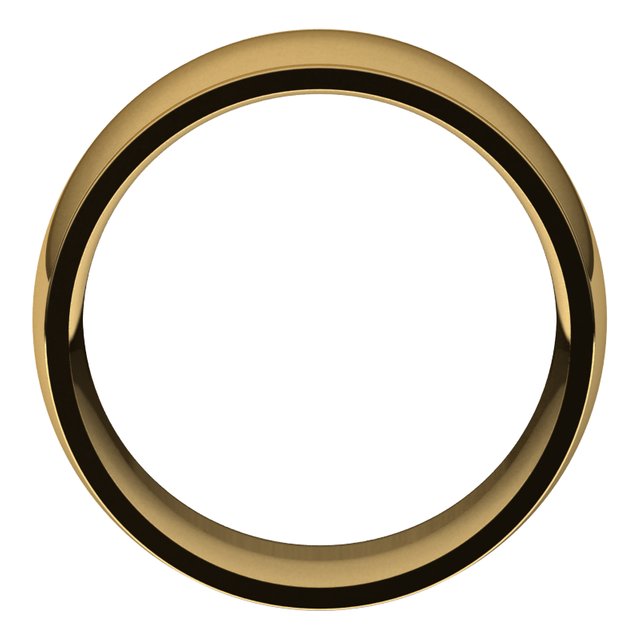 14K Yellow Gold 10 mm Half Round Edge Comfort Fit Wedding Band 2
