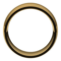 14K Yellow Gold 10 mm Half Round Edge Comfort Fit Wedding Band 2
