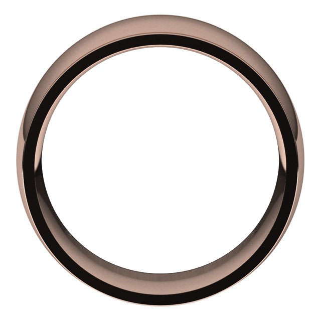 18K Rose Gold 10 mm Half Round Edge Comfort Fit Wedding Band 2