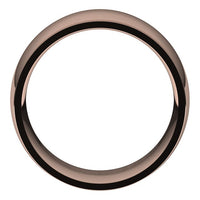 18K Rose Gold 10 mm Half Round Edge Comfort Fit Wedding Band 2