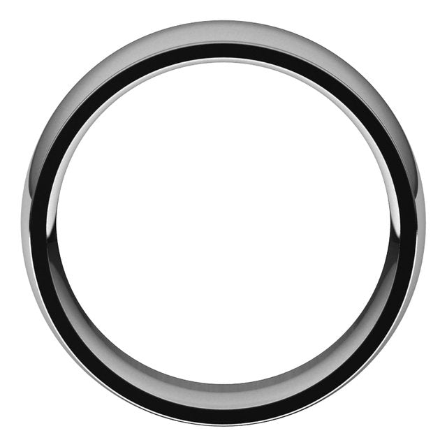 14K White Gold 8 mm Half Round Edge Comfort Fit Wedding Band 2