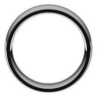 14K White Gold 8 mm Half Round Edge Comfort Fit Wedding Band 2