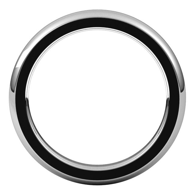Platinum 3 mm Half Round Comfort Fit Heavy Wedding Band 2