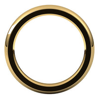 14K Yellow Gold 3 mm Half Round Comfort Fit Heavy Wedding Band 2