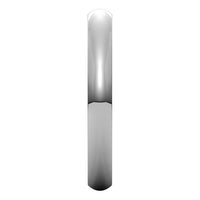 Platinum 3 mm Half Round Comfort Fit Heavy Wedding Band 4