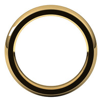 18K Yellow Gold 4 mm Half Round Comfort Fit Heavy Wedding Band 2
