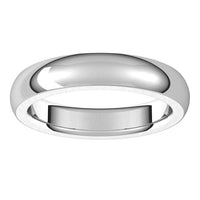 14K White Gold 4 mm Half Round Comfort Fit Heavy Wedding Band 3