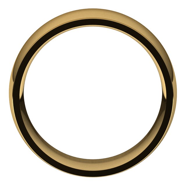 14K Yellow Gold 9 mm Half Round Edge Comfort Fit Wedding Band 2