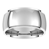 Sterling Silver 9 mm Half Round Edge Comfort Fit Wedding Band 3